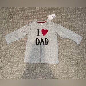 NWT Baby Girl/Boy “I Love Dad” Shirt. Great for Fathers Day Size 6-9M